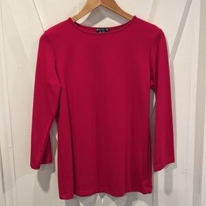 Melly M Pink Stretch 3/4 Sleeve Top Size Medium